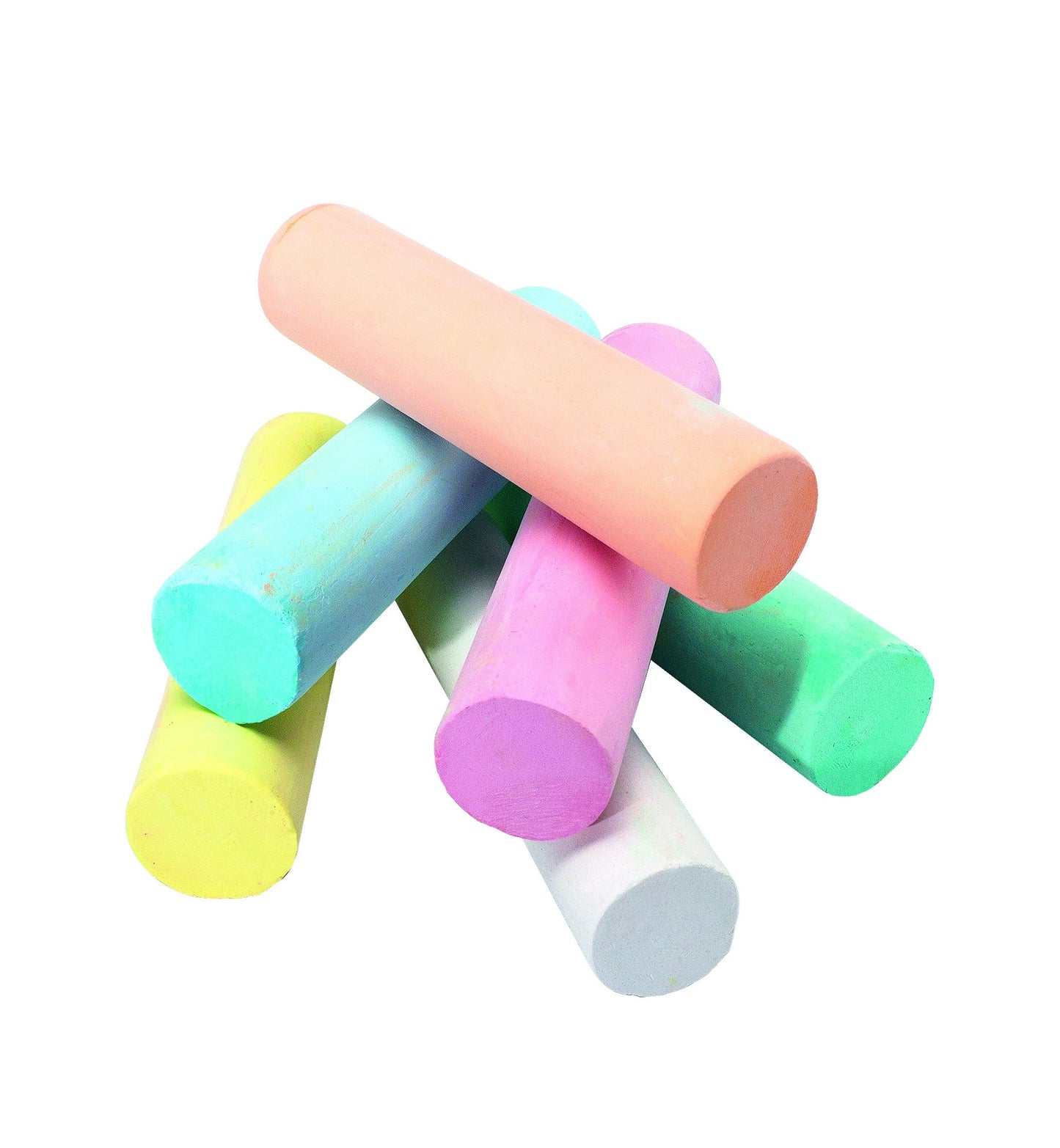 GIOTTO be-bè Street Chalks Set for Young Children, Box of 6 Assorted Colours, Super-Washable, Ideal for Home and Schools