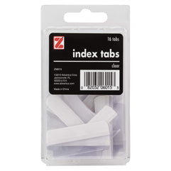 ADVANTUS Self Adhesive Index Tabs with Inserts, 16 Tabs, Clear (Z06015)