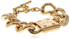 Michael Kors Women Michael Kors Mkj3722710 Stone Chain Link & Padlock Toggle Women's Bracelet, Rose Gold, One Size