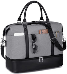 Travel Duffel Bag Weekender Carry On Overnight Shoulder Girls Sports Tote Gym hospital luggage bags for women, Grey, Travel Duffle Bag Weekender Overnight Bag