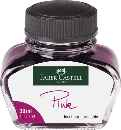 Faber-Castell 30ml Erasable Bottled Ink for Fountain Pen - Pink