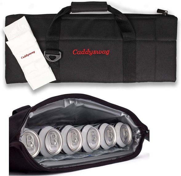 Caddy Swag Golf Bag Cooler Beer Sleeve 6 Can - Fun Golfing Gifts for Men & Women - Camping, Hiking, Traveling, Food, General Use - Great for Golfers, Party Gift, Golf Push Cart Accessories & More