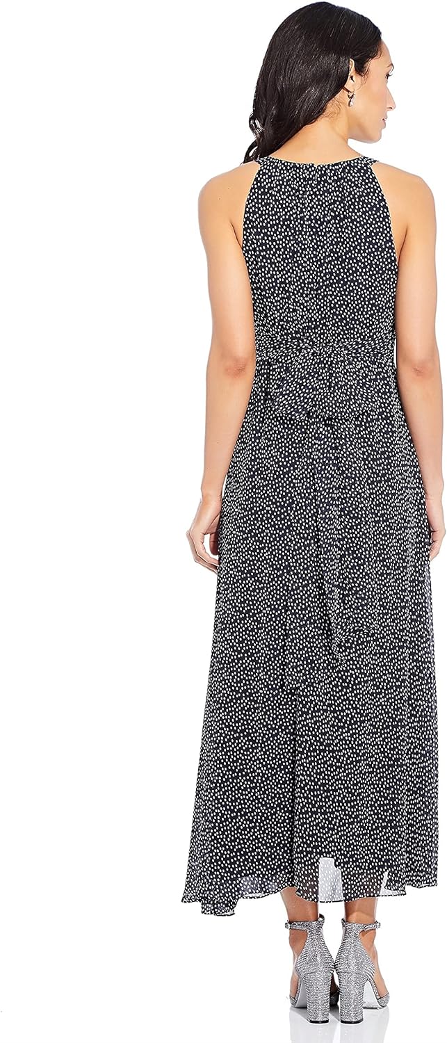 Adrianna Papell womens DARLING DOT MIDI DRESS Dress