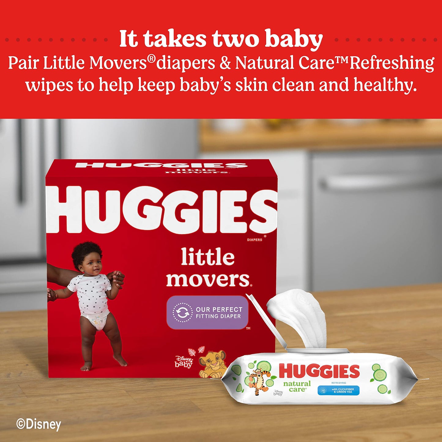 Huggies Natural Care Refreshing Baby Wipes, Hypoallergenic, Scented, 10 Flip-Top Packs (560 Wipes Total)