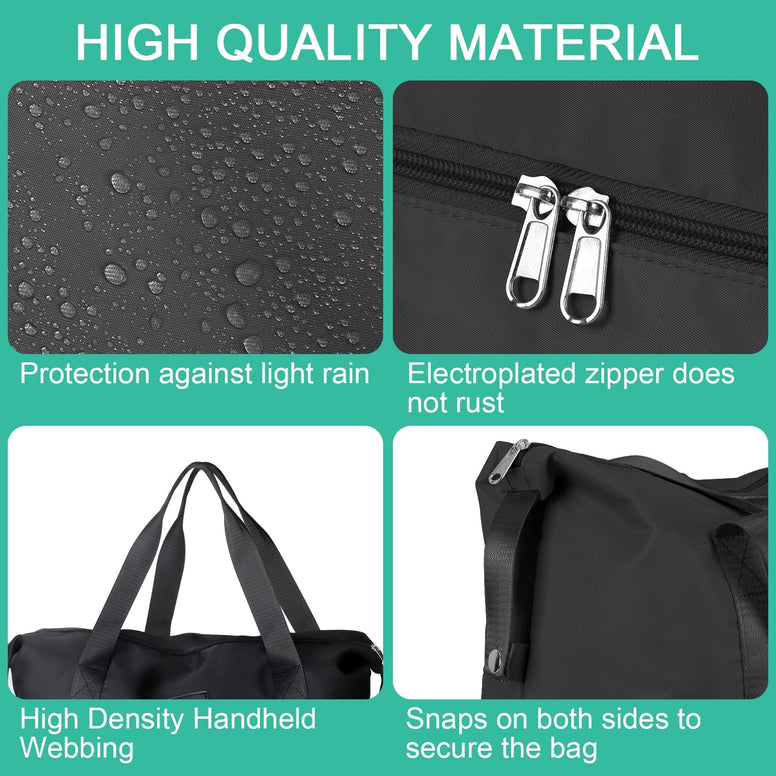 Travel Duffel Bag, SYOSI Dry & Wet Seperated Sports Gym Bag Waterproof Shopping Bag Carry On Bag for Women Men Sports Gym Weekender Tote Bag