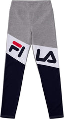 Fila Heritage Girls Athletic Stretch Jersey Legging with Color Blocking Kids Clothes