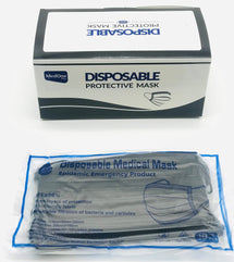 Disposable Medical Face Mask BFE > 98% Filtration > 98% Each 10 masks in a vacuum sealed plastic bag,5 bags in 1 box (50PC)