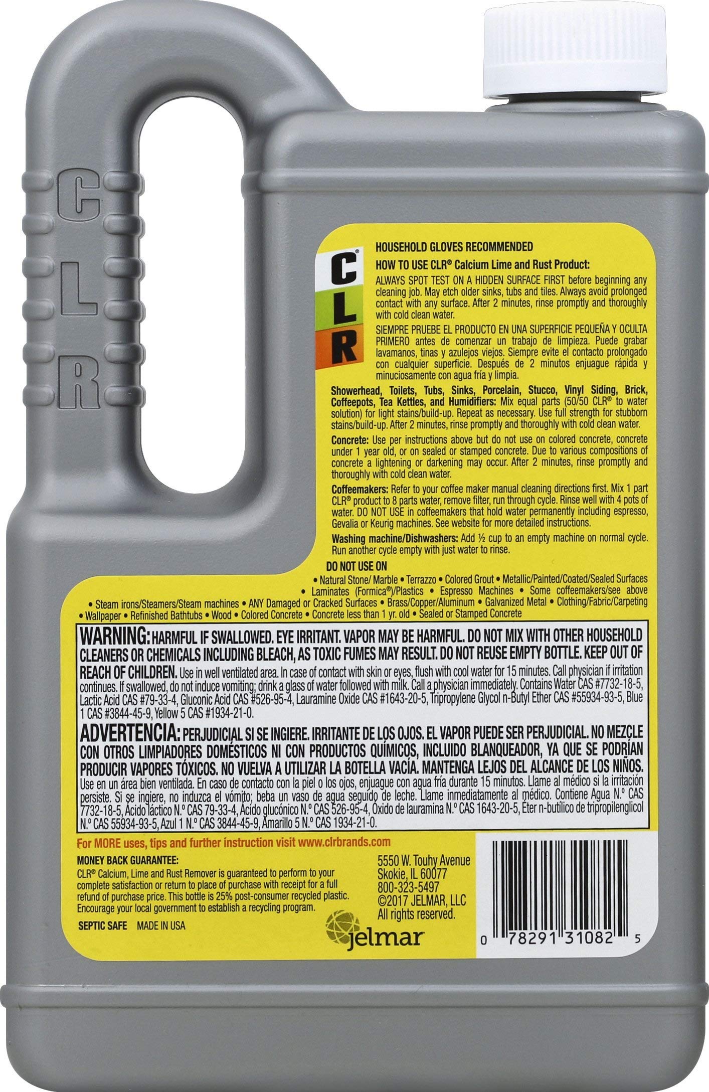 CLR Calcium, Lime & Rust Remover, Biodegradable, 28 Oz Bottle (1)