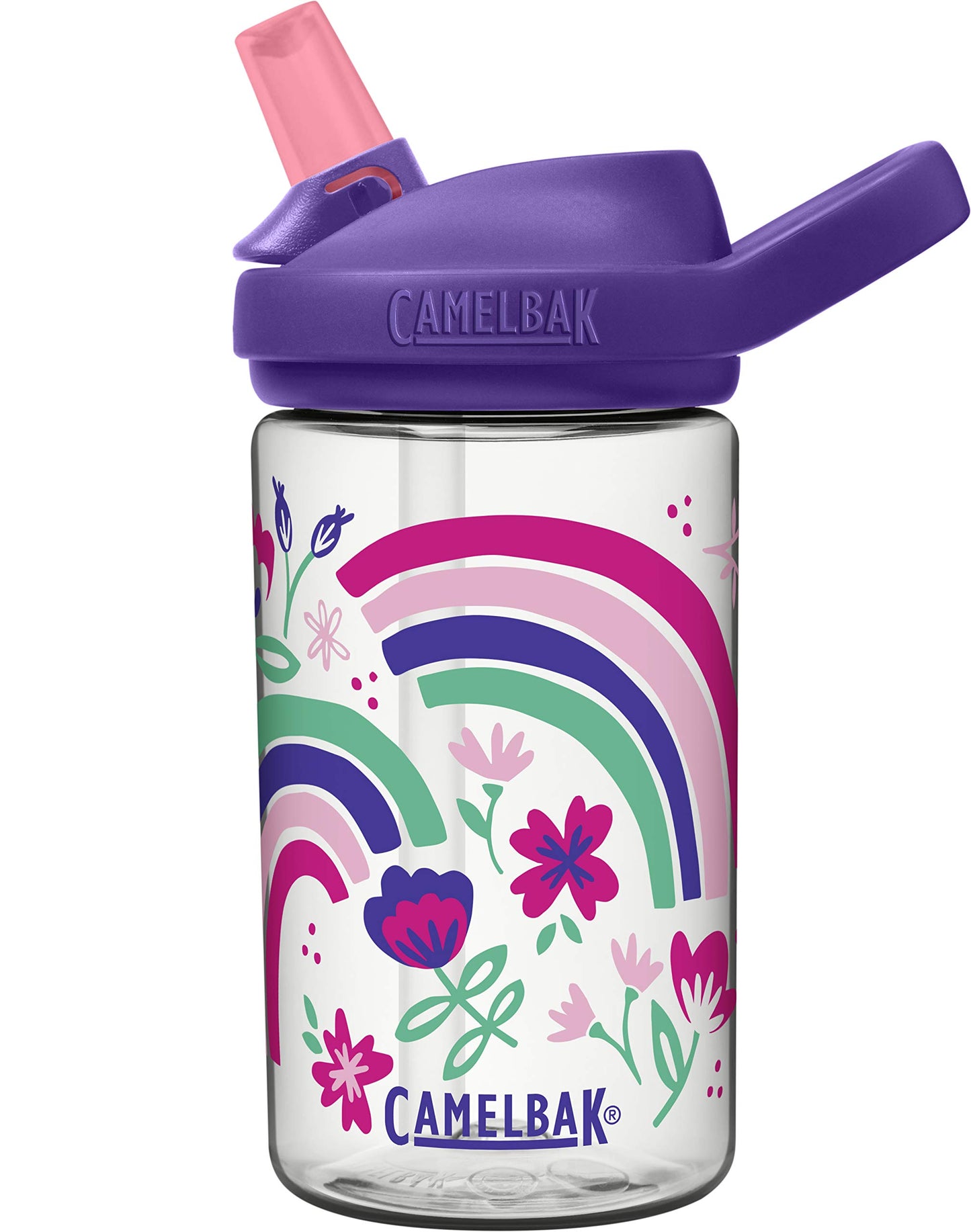 CAMELBAK Eddy+ 14oz Kids Water Bottle - Rainbow Floral - 14oz/400ml