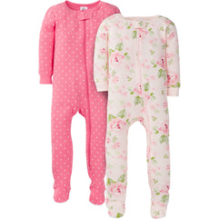 Gerber baby-girls 2-pack Footed Pajamas Baby and Toddler Sleepers (pack of 1)(3 M)