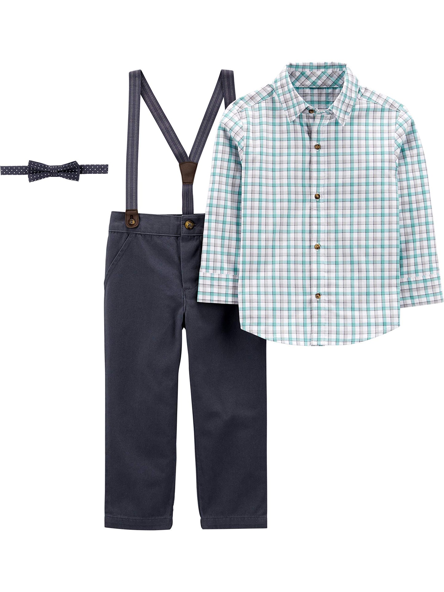 Simple Joys by Carter's Toddlers and Baby Boys' 3-Piece Special Occasion Bow-Tie and Suspender Pants Set (12 Months)