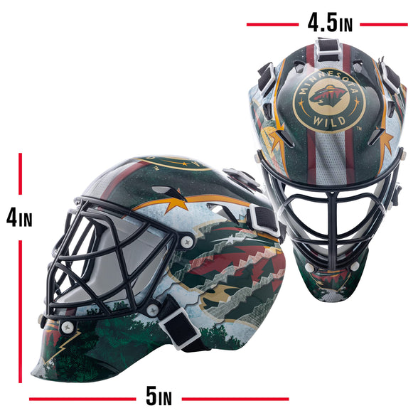 Franklin Sports NHL Team Logo Mini Hockey Goalie Mask with Case - Collectible Goalie Mask with Official NHL Logos and Colors