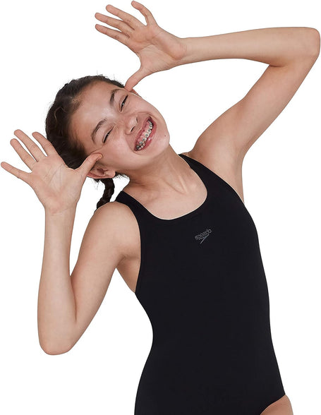 Speedo ECO Endurance+ Medallist Swimsuit, Comfortable, Stylish Design, Extra Flexibility, Junior Girls