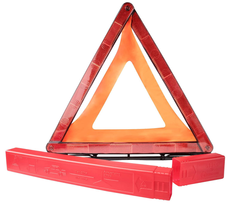 Walser Breakdown Triangle, Foldable Warning Triangle + Storage Box, Emergency Triangle ECE R27 Certified, Accident Protection, Hazard Area Marking