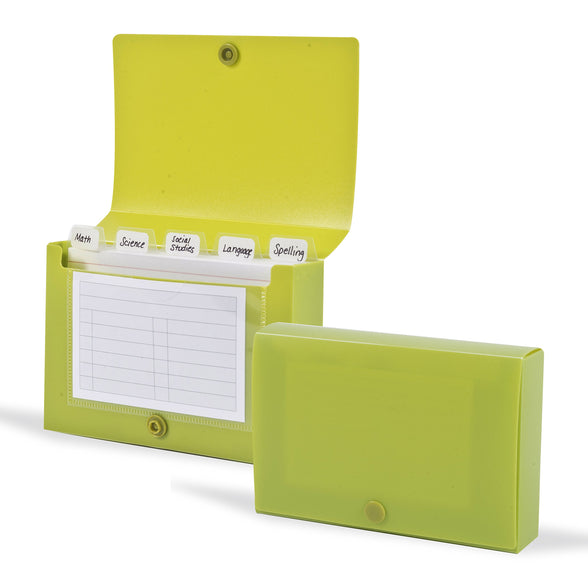 DocIt Index Card Holder 3" x 5" for Storing Recipe Cards, School Index Cards & More (4-Pack)