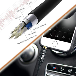 arsvita Car audio aux cassette adapter , 3.5 MM auxillary cable Tape Adapter