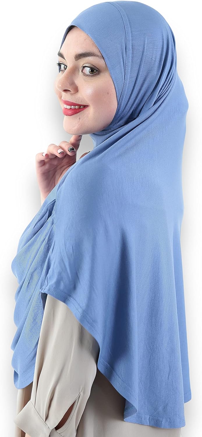 Avanos Easy Wear Soft Hijab for Women, Instant Hijab Long Scarf, Jersey Turbans Prayer Muslim Abayas Dress Clothes Jilbab