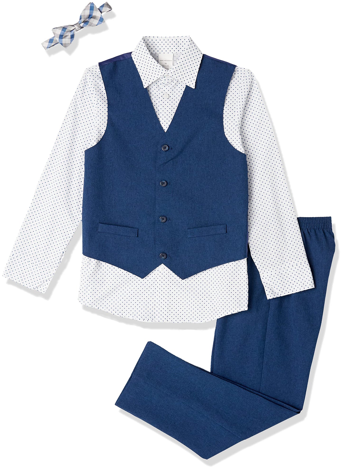 Van Heusen Boy's 4-piece Formal Bow Tie Vest Set Business Suit Vest (3-6 Months)