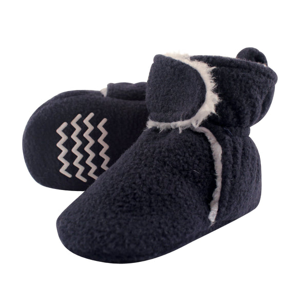 Hudson Baby Unisex Baby Cozy Fleece and Faux Sherpa Booties, for 6 Months baby