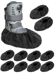 Janmercy 10 Pcs Fracture Walking Boot Cover Recovery Shoes Covers Waterproof Rain Cover for Walking Boot Brace Orthopedic Cover with Slip-Resistant Rubber Sole Reusable Boot Cover (Large)