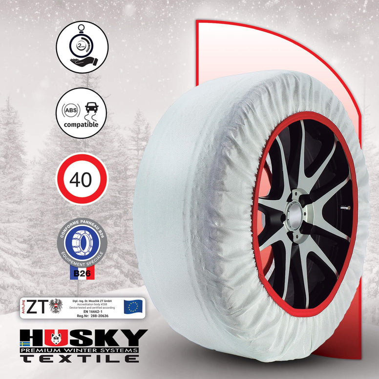 Husky HUSTX04 Snow Chains, White, XL