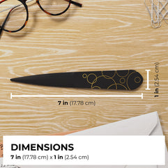 Uncommon Desks Letter Opener - 3 Pack Plastic Letter Opener with Trendy Designs, Safe Plastic Edge, Wide Ergonomic Handle for Comfort and Grip