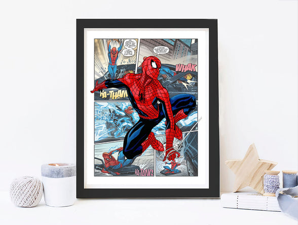 Superhero Avengers Watercolor Posters Prints Pictures Wall Art Decor Decorations Gifts Merch Comics Characters for Boys Room Nursery Kids Rooms Bedrooms Toddlers Teens Bathrooms Girls Rooms - 8x10
