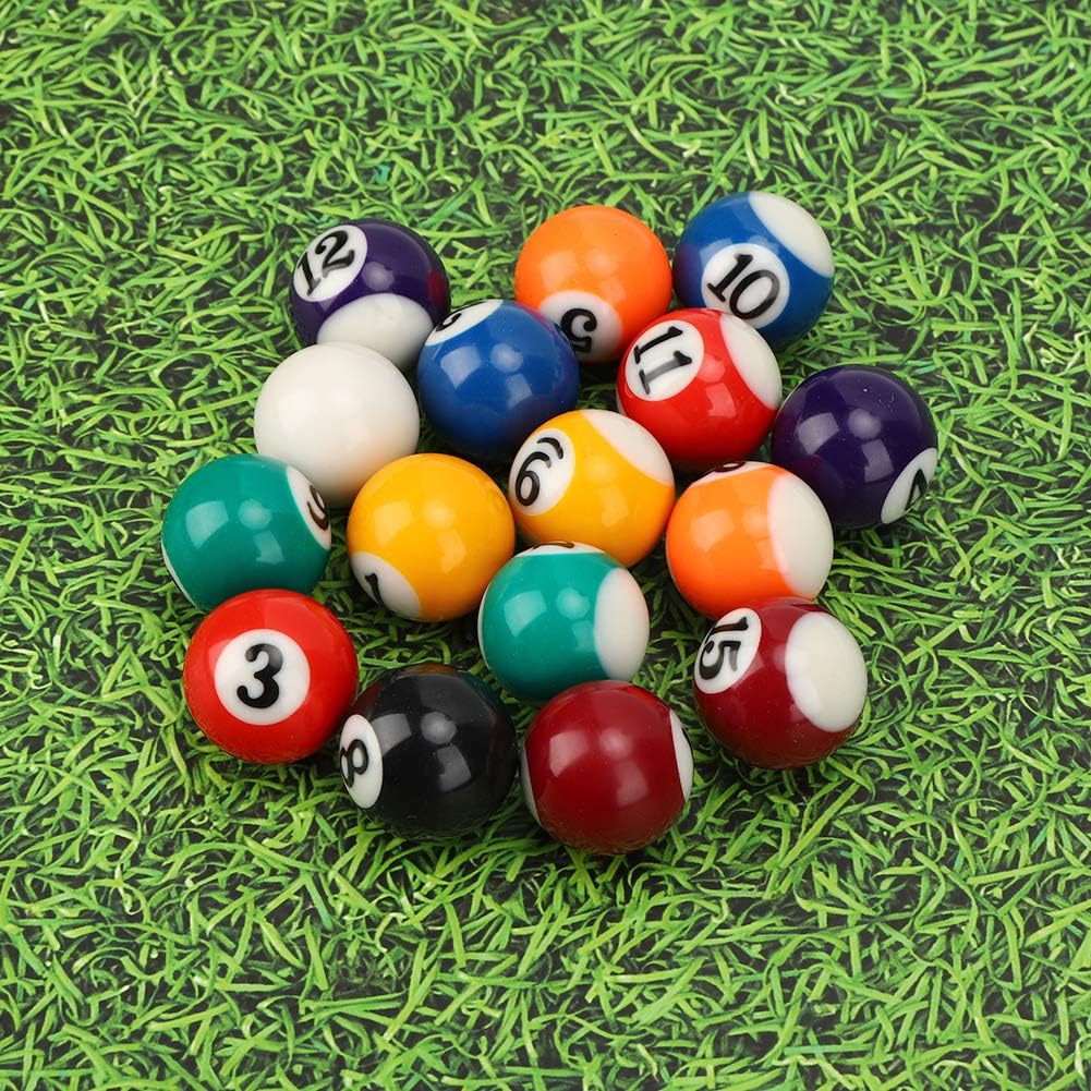 Mini Billiard Ball, 16Pcs Children Billiard Ball Toy 2.5CM Billiard Ball, Mini Pool Table Accesssories for Game Rooms Recreation Games