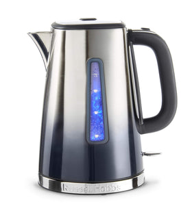 Russell Hobbs Eclipse Electric Kettle Polished, 1.7L Capacity 300W, Rapid Boil, Perfect Pour Spout, Quiet Boil, Stainless Steel Electric Kettle for Home, and Office Use -25111 (Midnight Blue)