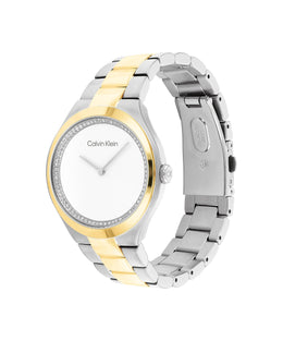 Calvin Klein, Admire Women's Light Gold Dial, Two Tone Stainless Steel Watch - 25200366