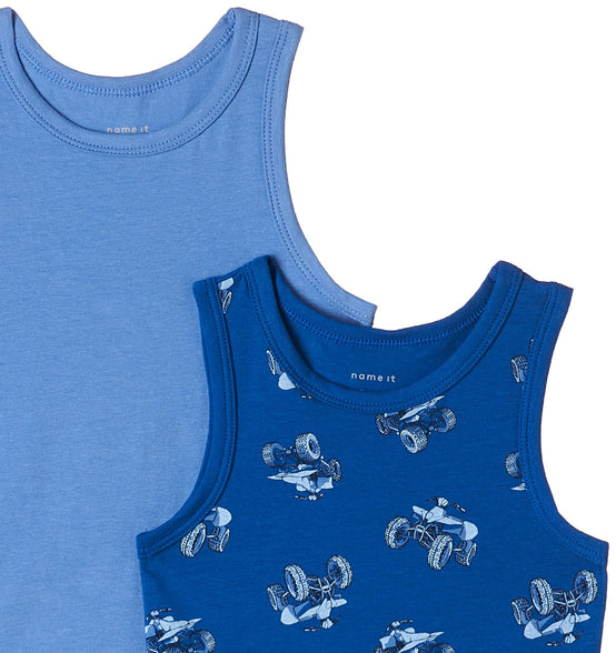 name it Boy's Nautical Blue 2-Pack Tank-Top (pack of 2)