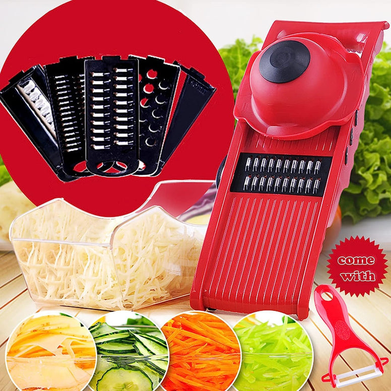 Timber Kitchen 10 in 1 Vegetable Chopper, Multifunctional Mandoline Slicer Dicer Household Kitchen Manual Julienne Grater Cutter for Onion, Garlic, Carrot, Potato, Tomato, Fruit, Salad