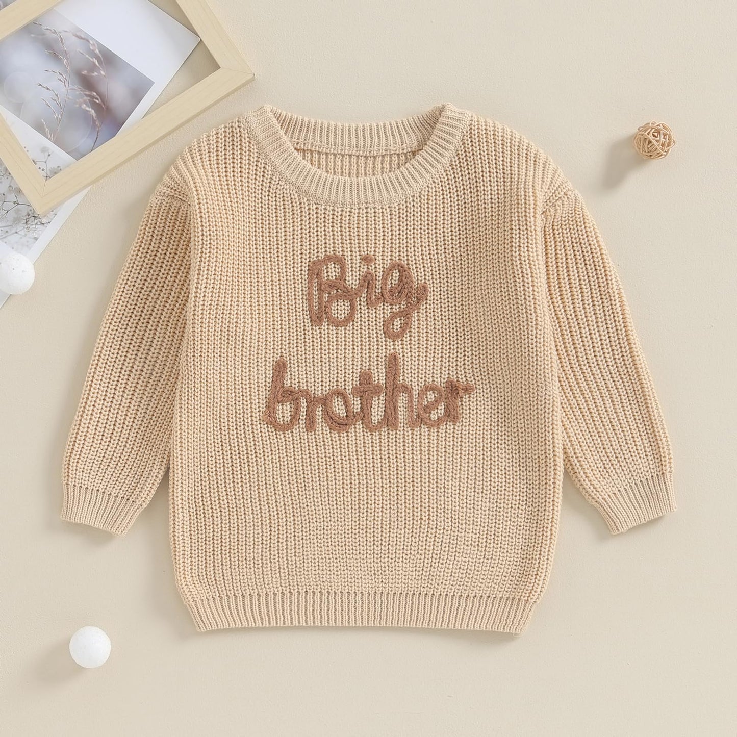 Dcohmch Big Sister Little Brother Matching Outfits Long Sleeve Sweatshirt Romper Shirt Baby Boy Girl Fall Clothes