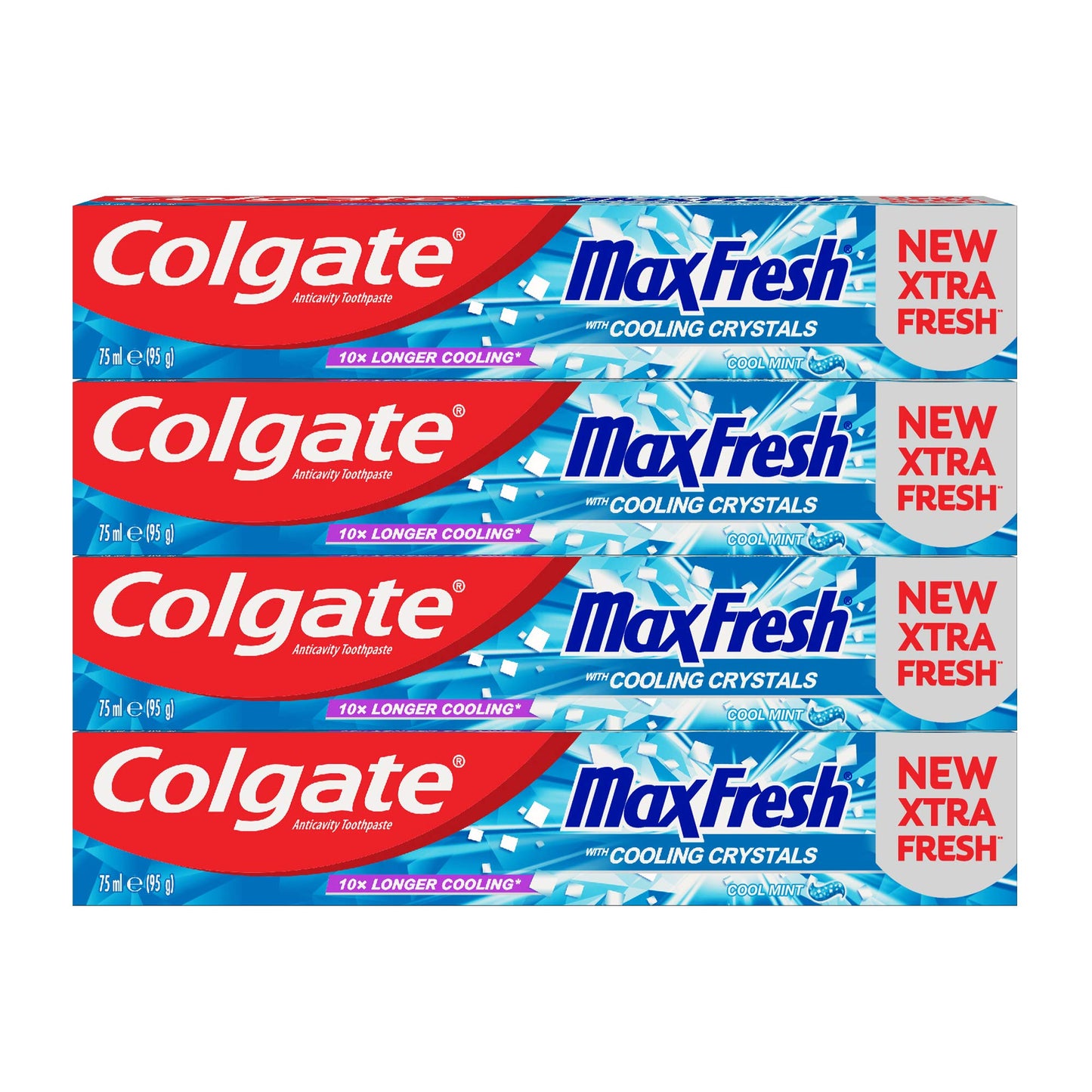 Colgate Max Fresh Cool Mint Gel Toothpaste – 4 X 75Ml