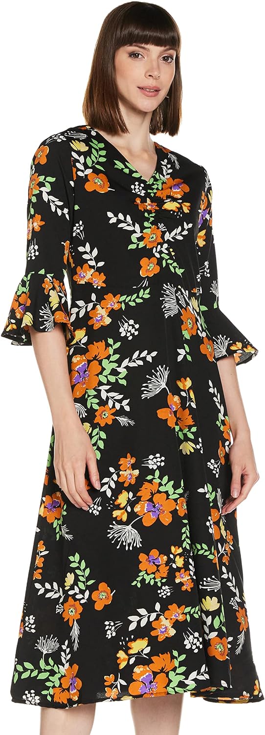 KRAVE Crepe Wrap Casual Dress