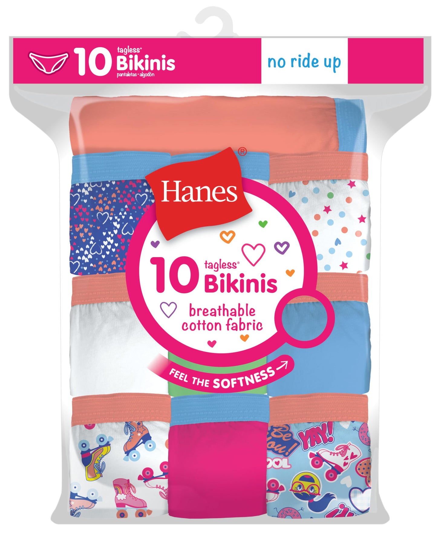 Hanes Girl's Bikini Pack of 10 Bikini Style Underwear (pack of 10) 4 years