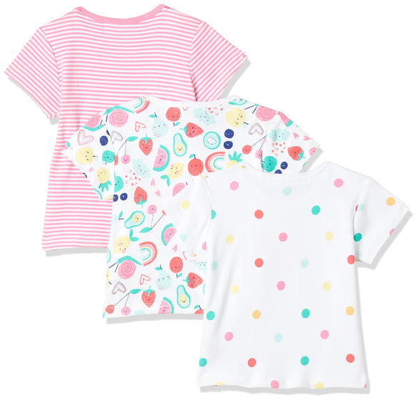 Minoti unisex-baby 3Pk Tops Berry 8 (0-3 Months)