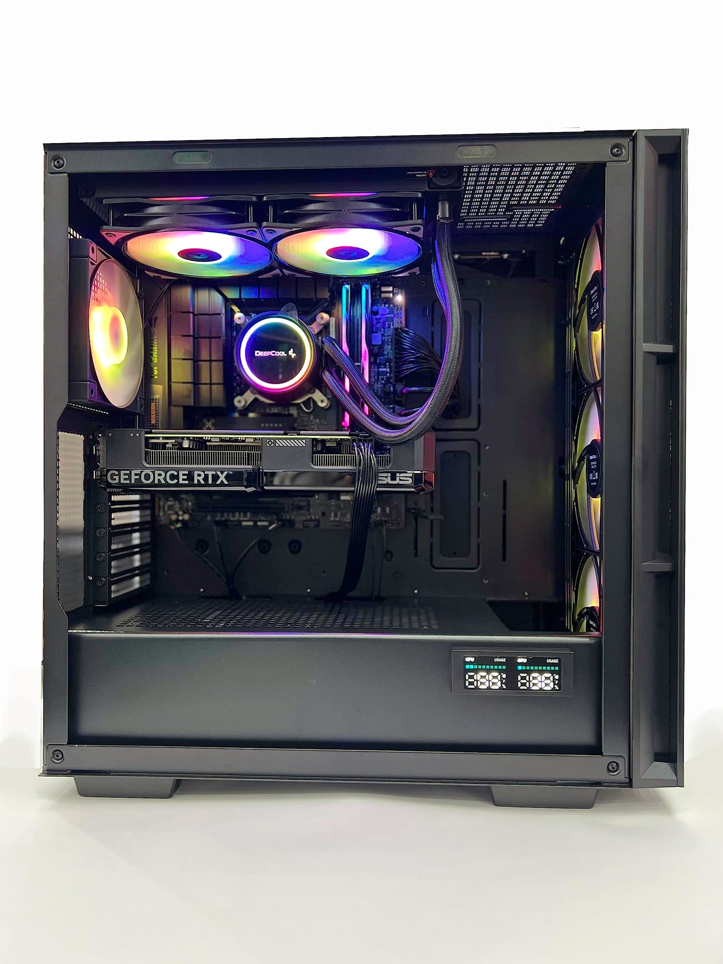 Gaming PC NANOTECH, Intel i7-11700KF, 32GB RAM, Nvidia RTX 4070, 1TB NVME M.2 SSD, 1 TB HDD, 750W PSU, Windows 10 pro, RGB Gaming Computer PC (i7-11700KF,RTX 4070)