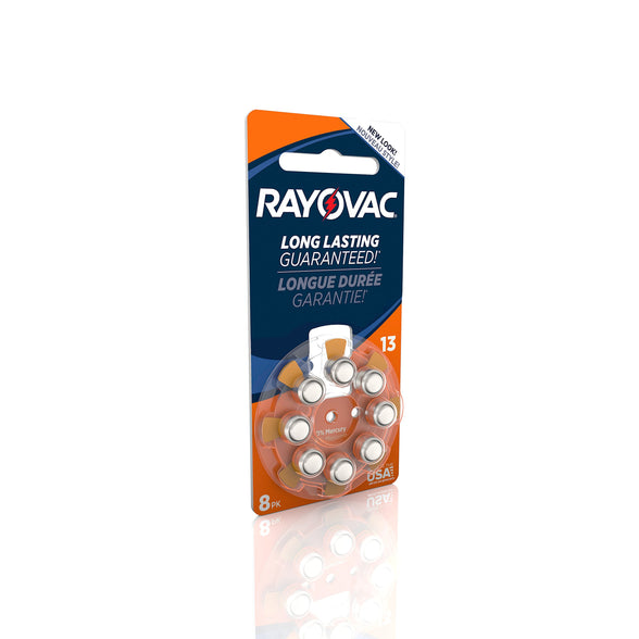 RAYOVAC Size 13 Hearing Aid Batteries, 8-Pack, L13ZA-8ZMB