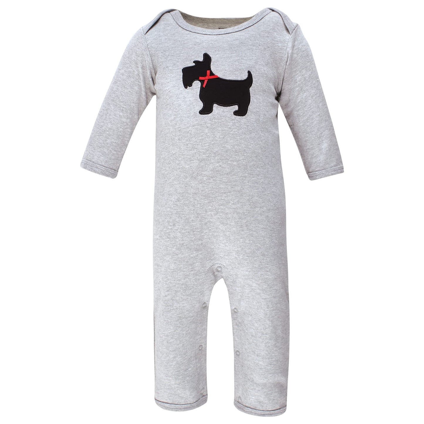 Hudson Baby unisex-baby Hudson Baby Unisex Baby Cotton Coveralls, Scottie Dog Rompers (3-6 Months)