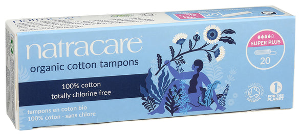 Natracare Organic Cotton Tampons Super Plus 20 Count