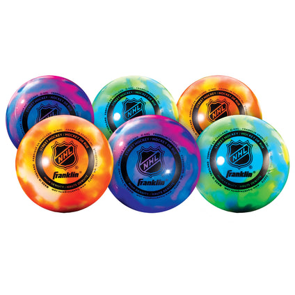 Franklin Sports NHL Street Hockey Balls - No Bounce Outdoor Street + Roller Hockey Balls - Official Size for Youth + Adult Street Hockey - Assorted Colors - 1, 3, and 15 Bulk Packs
