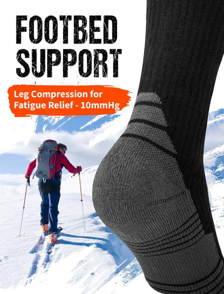 Ski Socks Men & Women (3/6 Packs) Winter Warm Socks Over the Calf Non-Slip Cuff for Skiing Snowboarding Cold Weather