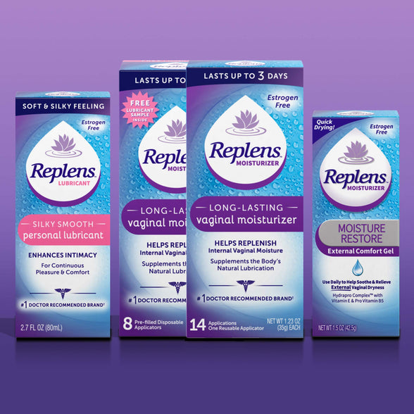 Replens Long-Lasting l Moisturizer with single-use applicator, 8 Count (Pack of 1)