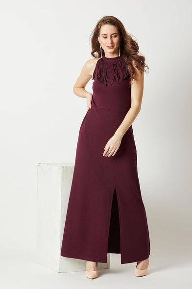 Miss Olive Women's Crepe Maxi Dress