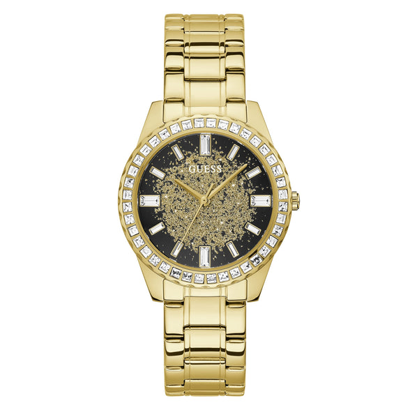 GUESS Women's 38mm Sport Watch with Glitter and Crystal Accents