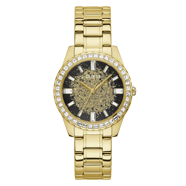 GUESS Women's 38mm Sport Watch with Glitter and Crystal Accents