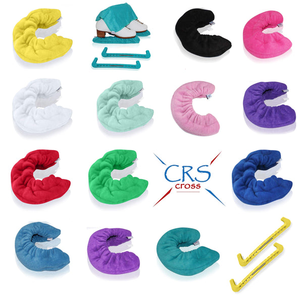 CRS Cross Skate Guards, Soakers & Towel Gift Set - Ice Skating Guards and Soft Skate Blade Covers for Figure Skating or Hockey