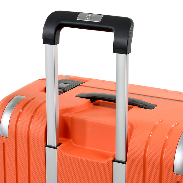 Eminent Checked Luggage 28 Inches – Polypropylene Hard Case Luggage Sets with 4 Double Spinner Wheels TSA Lock (Checked Luggage 28-Inch, Orange)