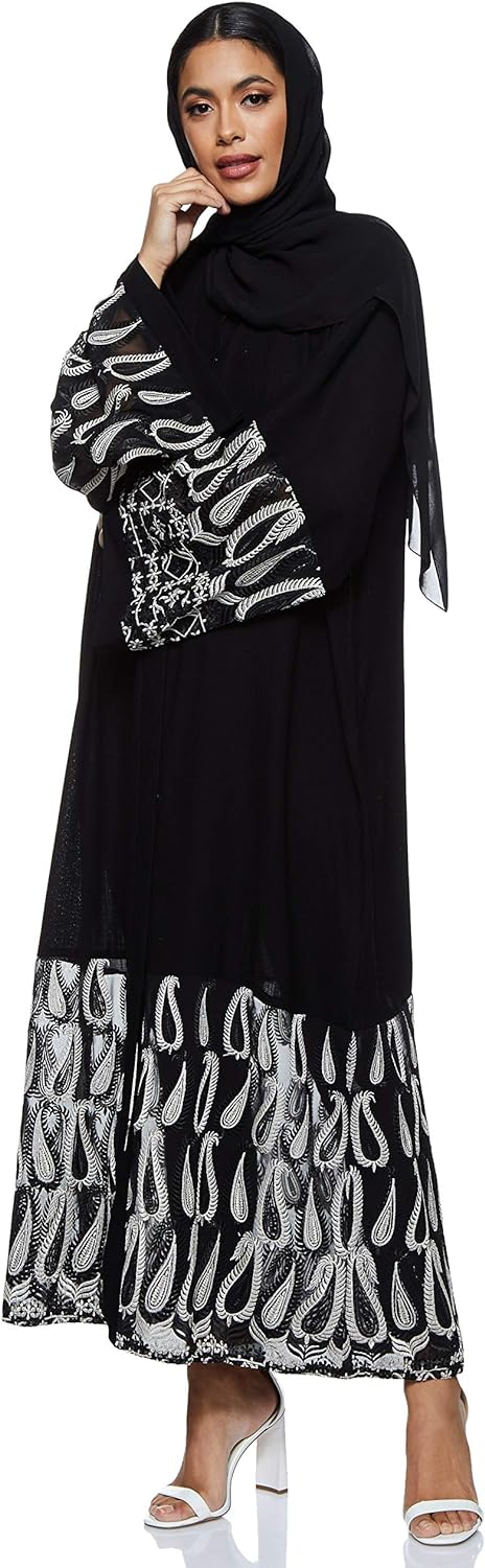 Nukhbaa Women's Abaya, Black